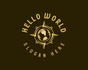 Globe World Compass logo design