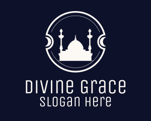 Prayer - Islamic Mosque Badge logo design