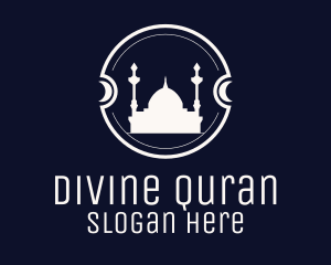 Quran - Islamic Mosque Badge logo design