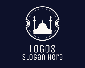 Kaaba - Islamic Mosque Badge logo design
