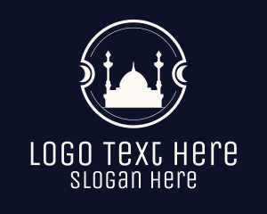 Temple - Islamic Mosque Badge logo design