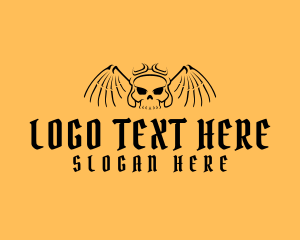 Halloween - Flying Skull Pilot logo design