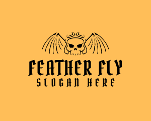 Flying Skull Pilot logo design