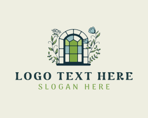 Eco - Flower Window Landscaping logo design