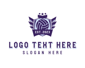 Volleyball Net - Volleyball Varsity Team logo design