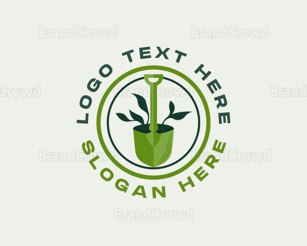 Landscaping Shovel Gardening Logo
