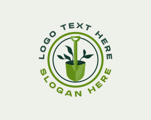 Landscaping Shovel Gardening Logo
