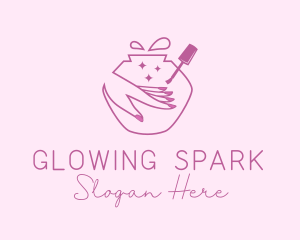 Shine - Nail Polish Salon logo design