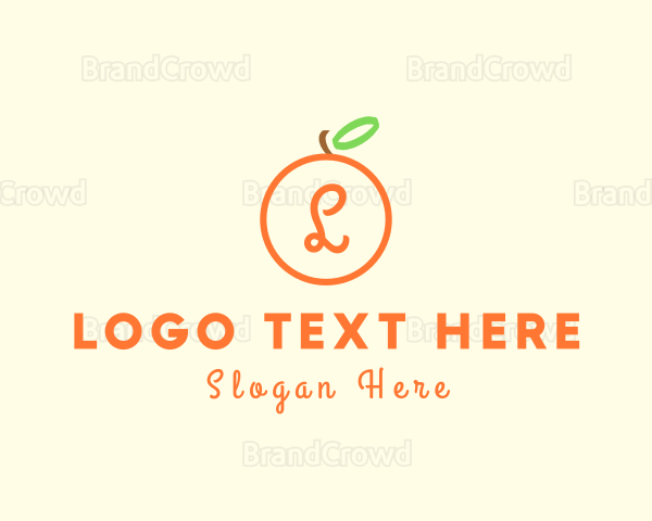 Organic Orange Fruit Logo