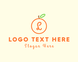 Vegetarian - Organic Orange Fruit logo design