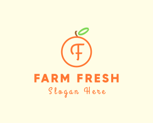 Organic Orange Fruit logo design