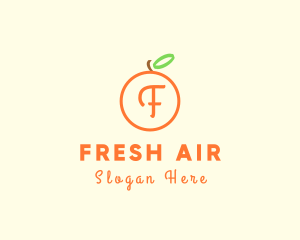 Organic Orange Fruit logo design