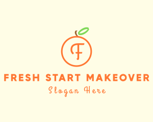 Organic Orange Fruit logo design