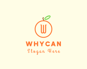 Vegetarian - Organic Orange Fruit logo design