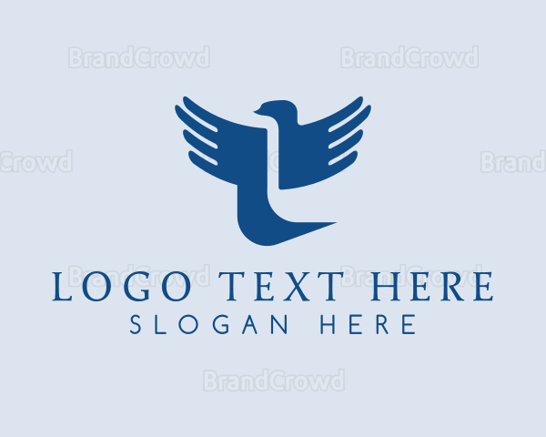 Religious Bird Letter T Logo