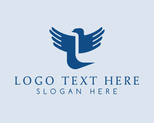 Negative Space - Religious Bird Letter T logo design