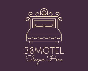 Monoline Ornate Bed logo design