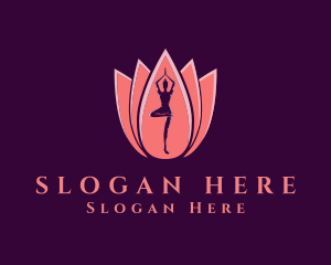 Yoga School - Pink Yoga Wellness logo design