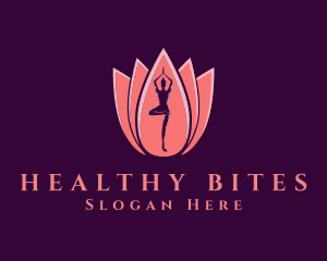 Pink Yoga Wellness logo design