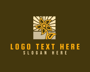 Sun Flower Decor logo design