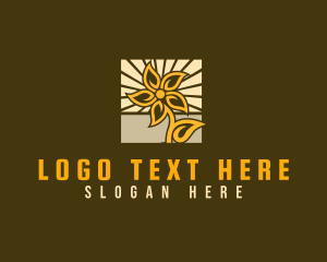 Tropical - Sun Flower Decor logo design