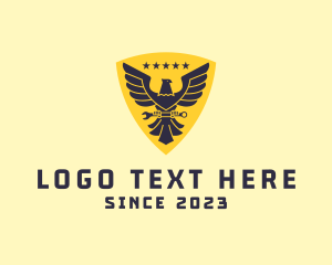 Hawk - Shield Eagle Wrench logo design