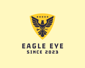 Shield Eagle Wrench logo design