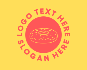 Doughnut Donut Circle logo design