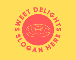 Doughnut Donut Circle logo design