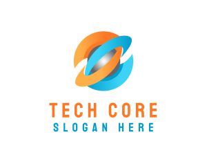 3d Solar Core logo design