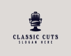 Haircut Barber Chair logo design