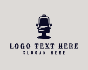 Hairstyling - Haircut Barber Chair logo design