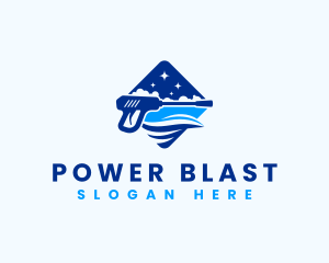 Power Washer Sparkle Clean logo design