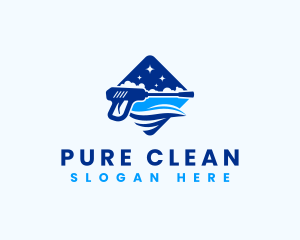 Power Washer Sparkle Clean logo design