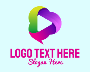 Vlog - Podcast Cloud Media Player logo design
