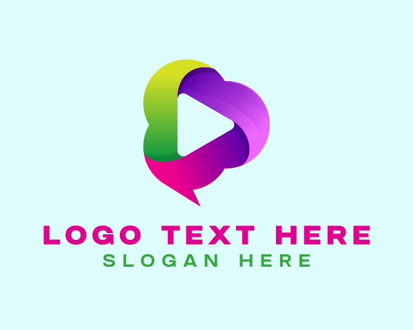 Talk Bubble - Podcast Cloud Media Player logo design
