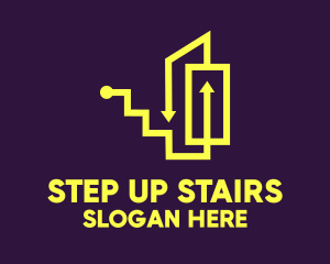 Staircase - Up & Down Real Estate logo design