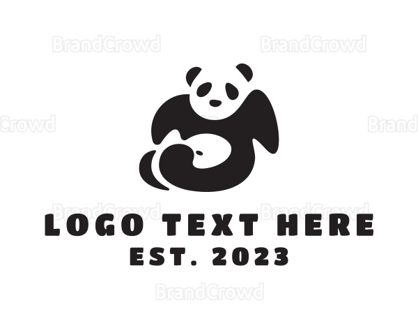 Lazy Panda Bear Logo