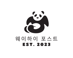 Lazy Panda Bear logo design