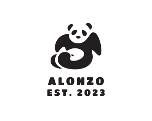 Lazy Panda Bear logo design