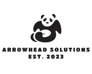 Lazy Panda Bear logo design