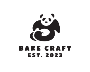 Lazy Panda Bear logo design