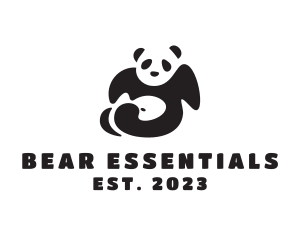 Lazy Panda Bear logo design