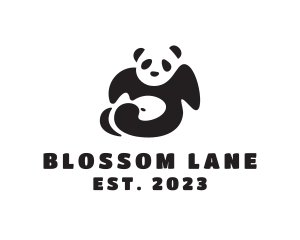 Lazy Panda Bear logo design