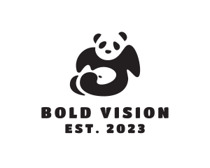 Lazy Panda Bear logo design