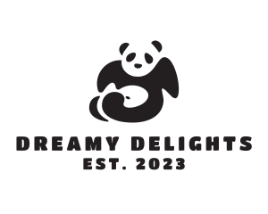 Lazy - Lazy Panda Bear logo design