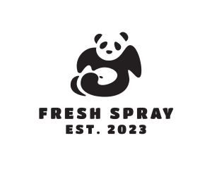 Lazy Panda Bear logo design