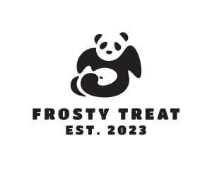 Lazy Panda Bear logo design