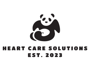 Lazy Panda Bear logo design