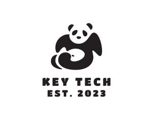 Lazy Panda Bear logo design